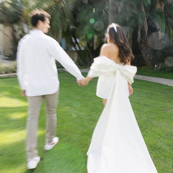 WATTERS TRIFLE STRAPLESS BACK-BOW MINI DRESS - Picture 1 of 8